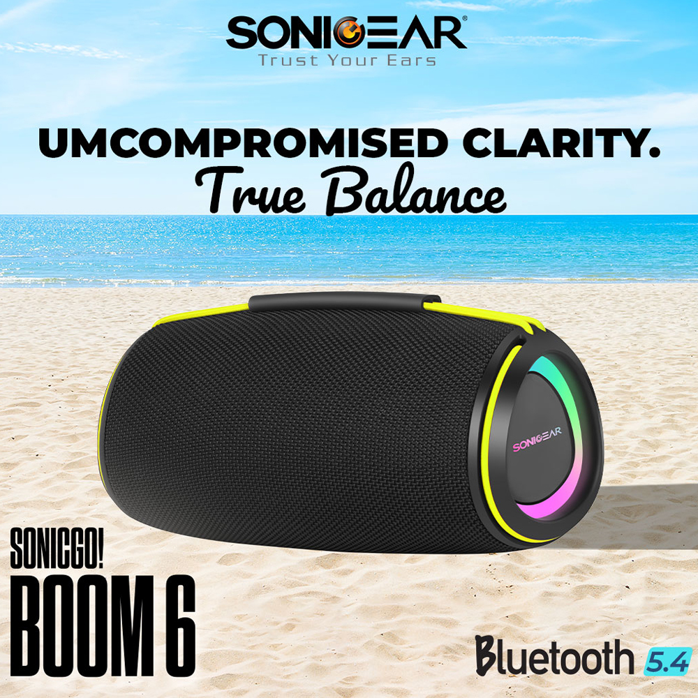 SonicGear Portable Speaker TWS BT/USB/FM/RGB IPX5 30W SONICGO! BOOM 6