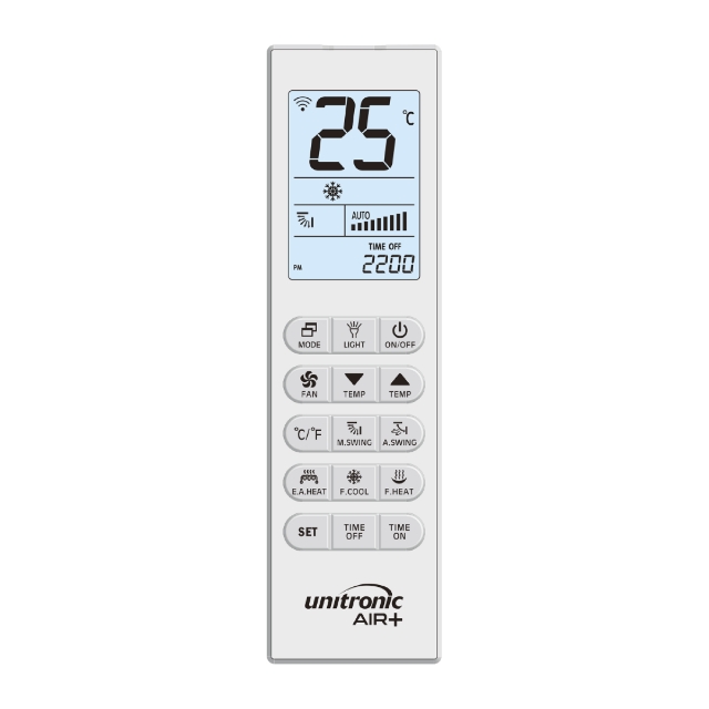 Unitronic Air Condition AIR+ Remote Control Backlit Display + Hotel