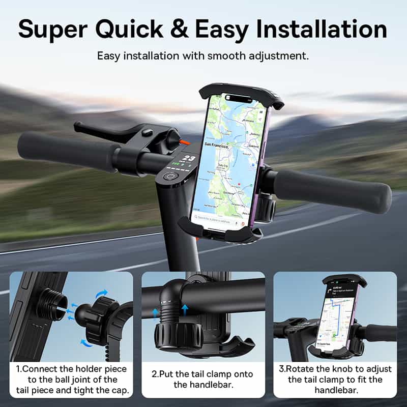 Baseus VA Motorcycle/Bicycle/Scooter Phone Holder QUICKGO