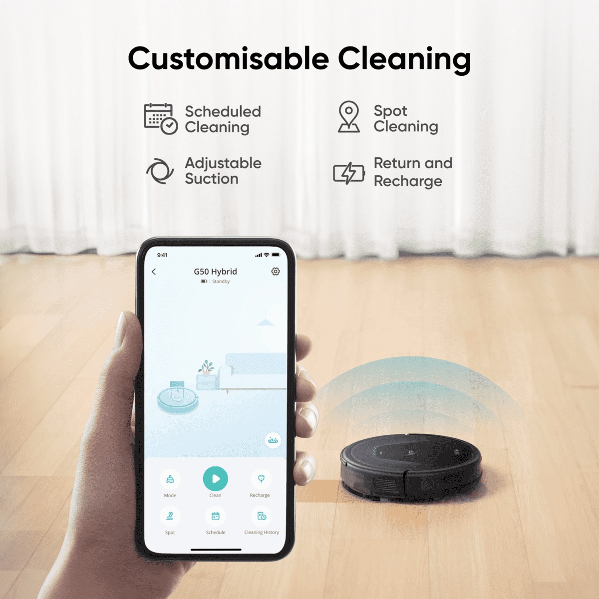Anker Eufy Home RoboVac G50 Hybrid Sweep&Mop Robot Cleaner