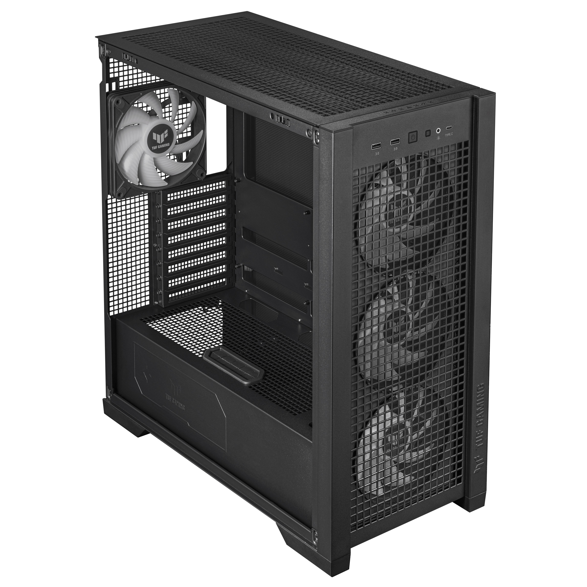 ASUS PC Case ATX Tempered Glass 4xARGB Fans TUF GAMING GT302 Black