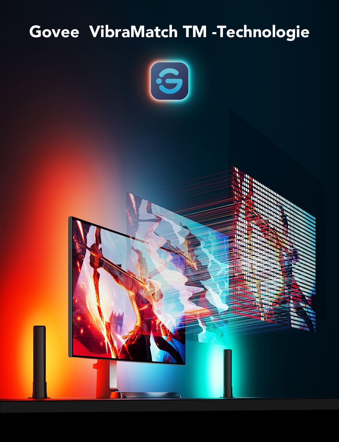 Govee H6608 Monitor Back Light Strip & 2x Light Bars Gaming Set