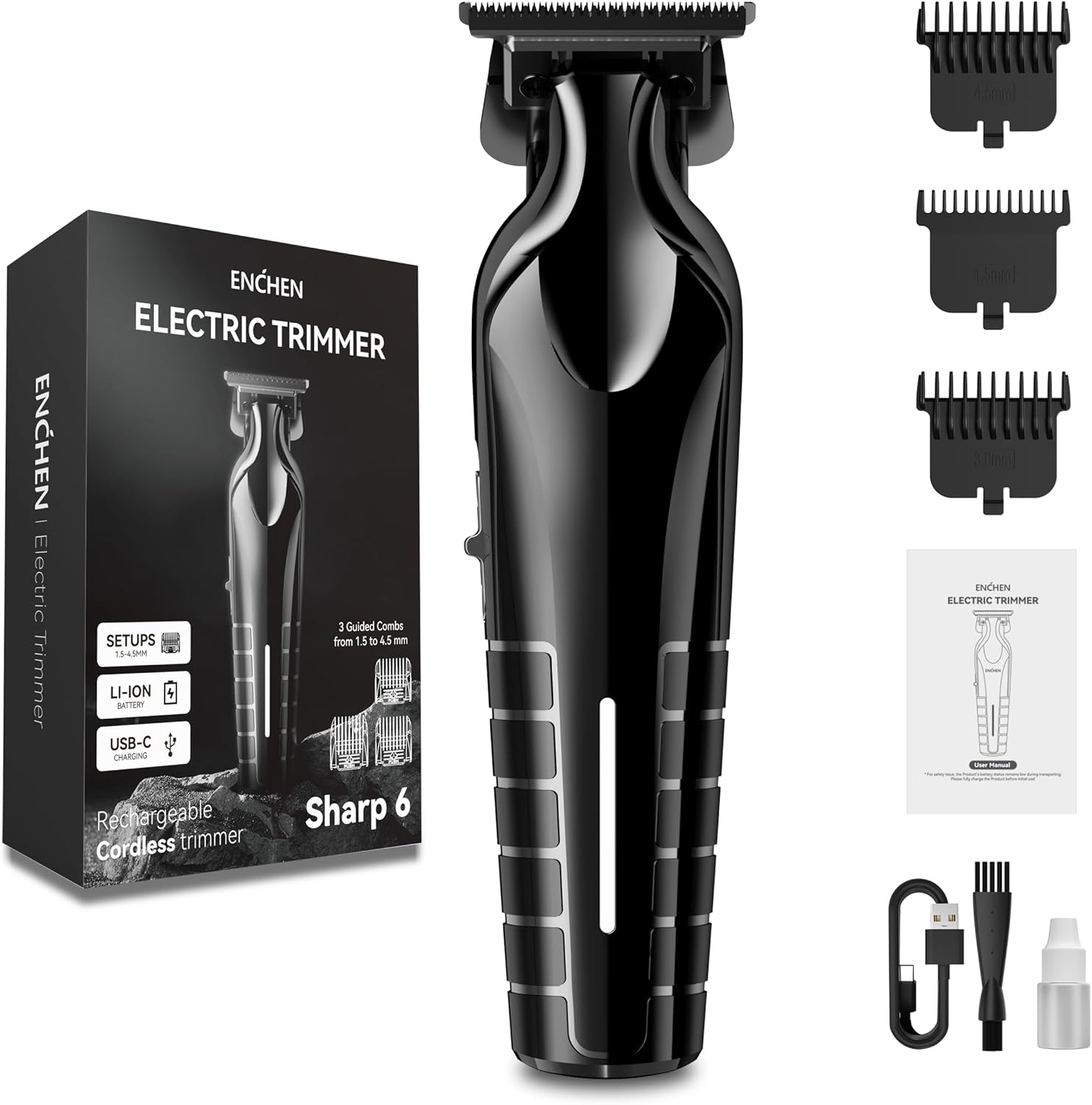Enchen Hair Clipper SHARP 6 USB-C 1200mAh Black