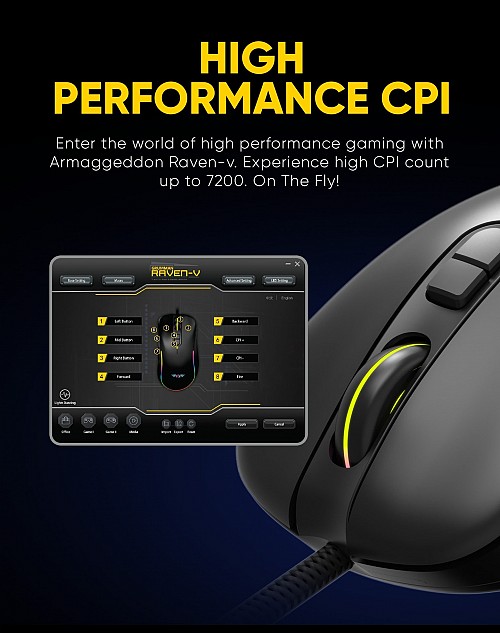Armaggeddon Raven V Pro-Gaming Mouse with Free Mousemat