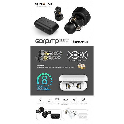 SonicGear EARPUMP TWS 7 HYPERBASS Black