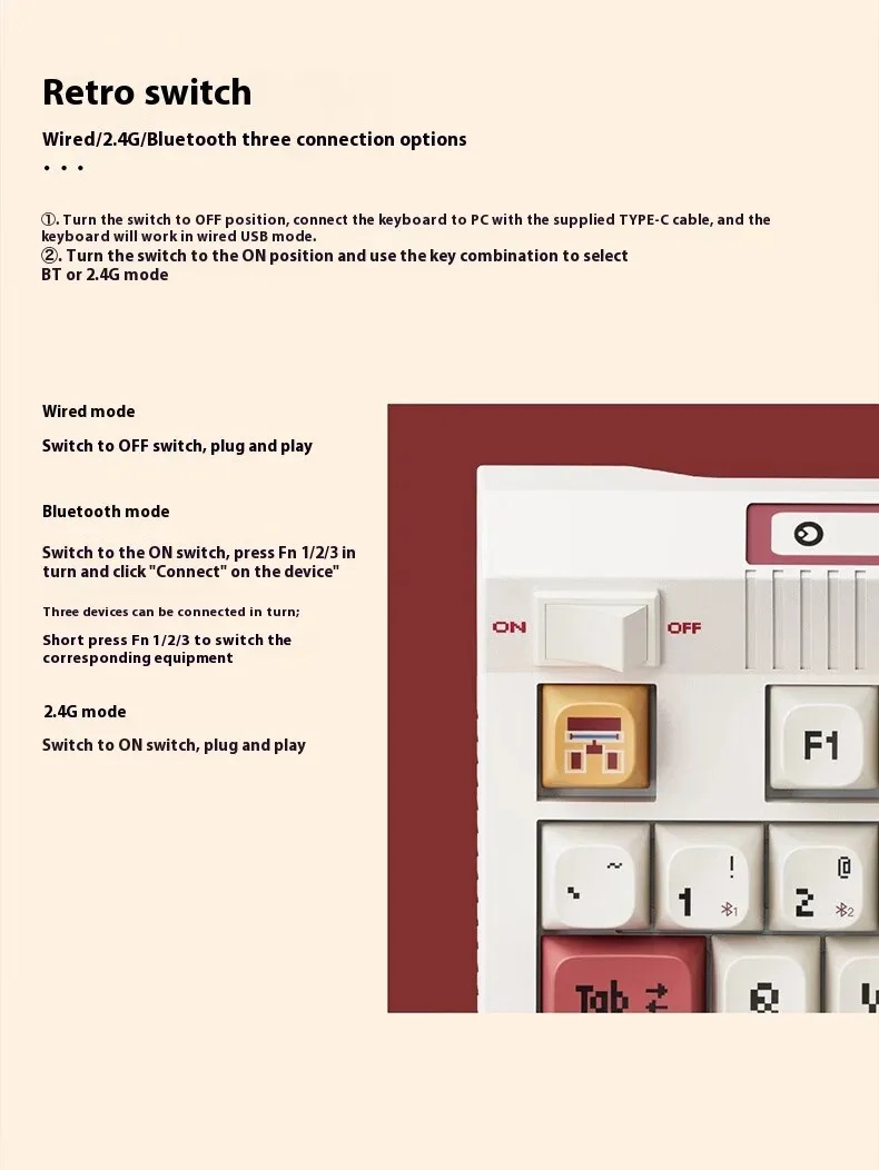 Thunderobot ONCE81 Tri-mode 2.4GHz-BT-USB C Gaming Mechanical Keyboard