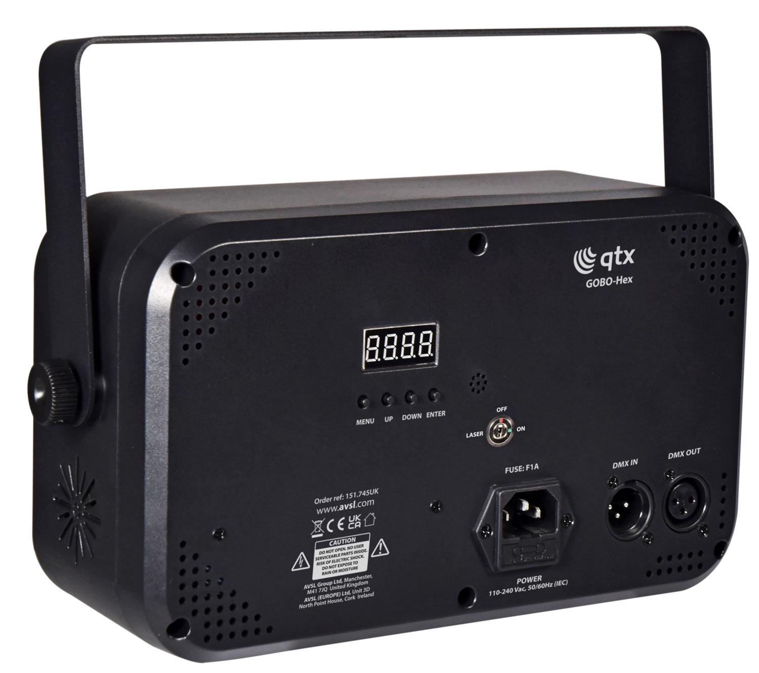 QTXlight GOBO Hex 6-in-1 LED & Laser Effect 151.745UK