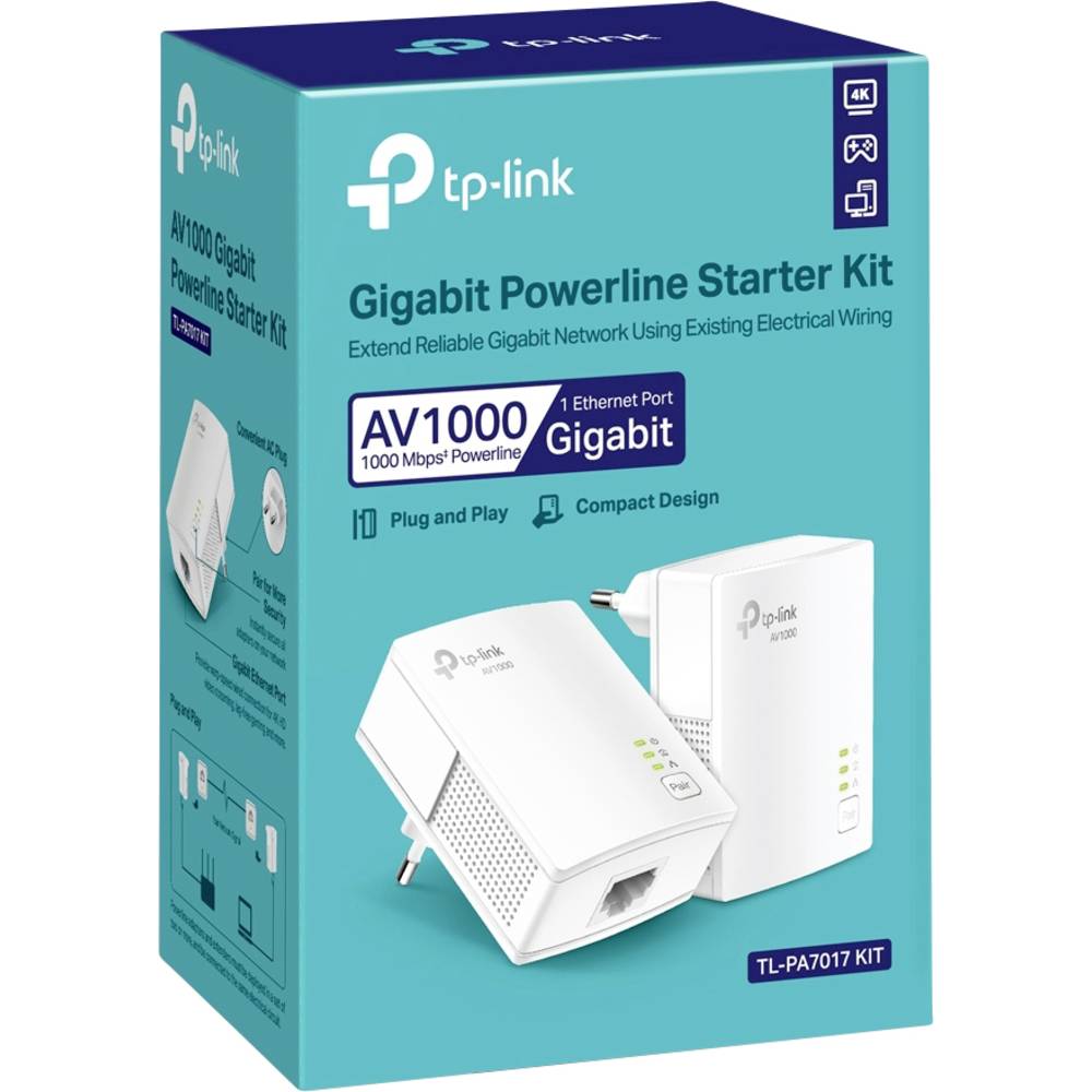 TP-LINK TL-PA7017 AV1000 KIT Powerline Networking Kit 1 GBit/s