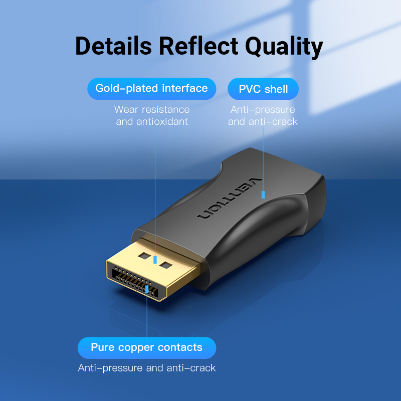 Vention DisplayPort Male to HDMI Female Adaptor 4K HBPB0