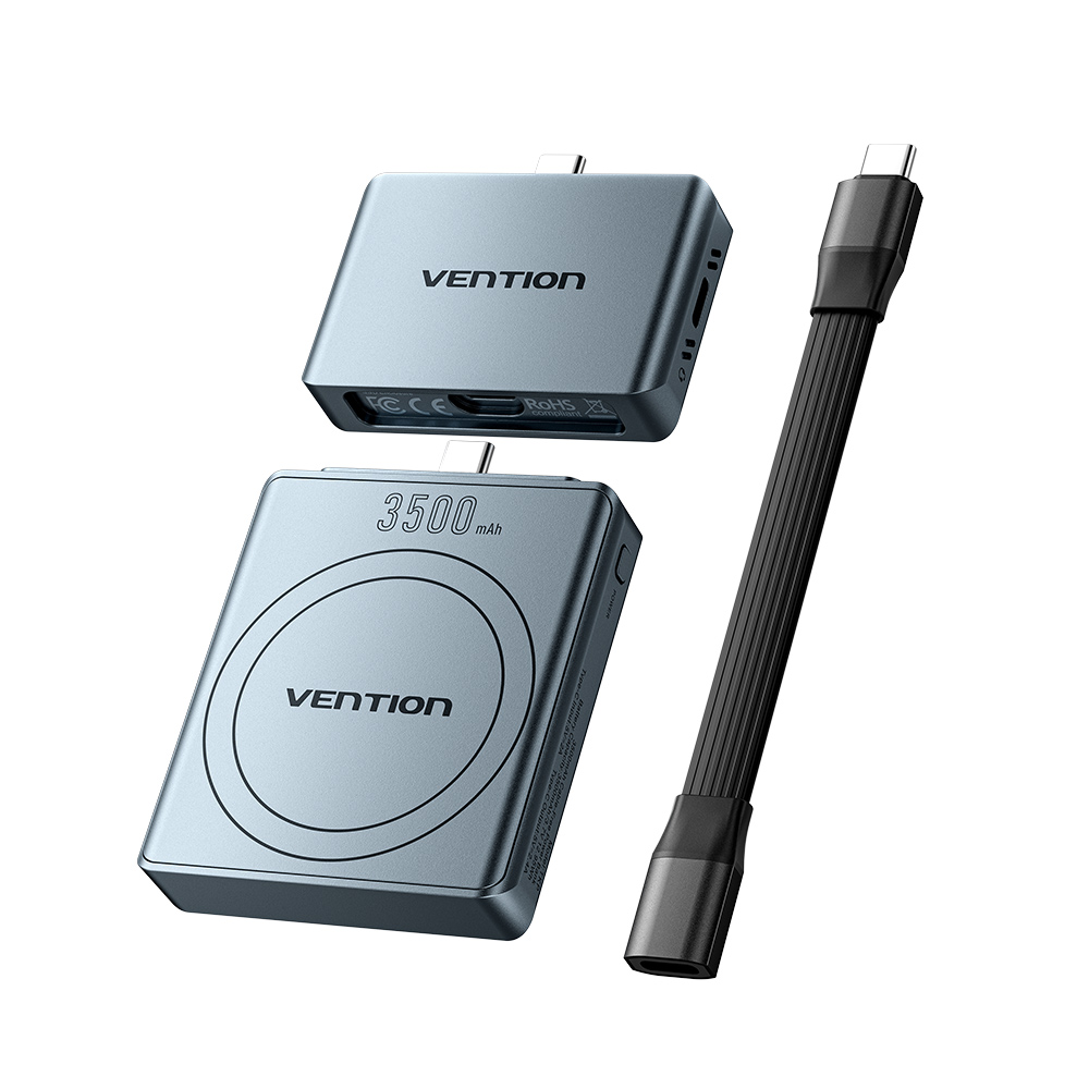 Vention MA Portable Plug & Play Cable-Free NVME Enclosure + 3500mAh PB TZ-KPXH0