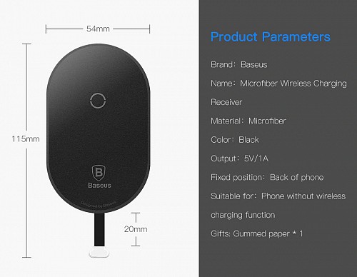 Baseus WXTE-A01 iPhone Wireless Charging Receiver