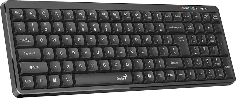 Genius Keyboard Wireless & BT Retro Typewriter Keycaps LuxeMate Q7100BT