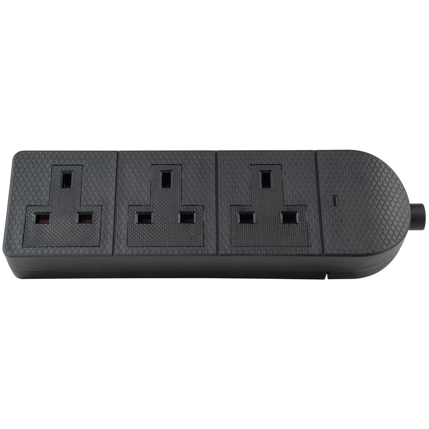 Mercury POWER Extension Trailing Socket Heavy Duty 3-Gang 13A Black 429.621UK