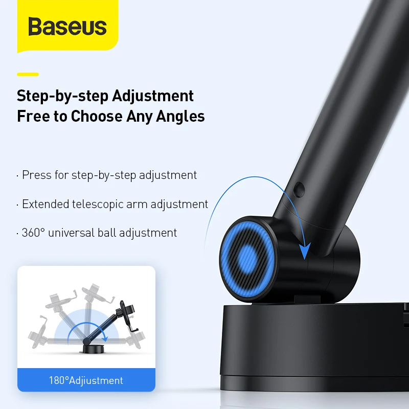 Baseus Simplism Gravity Car Mount Holder with Suction Base Black