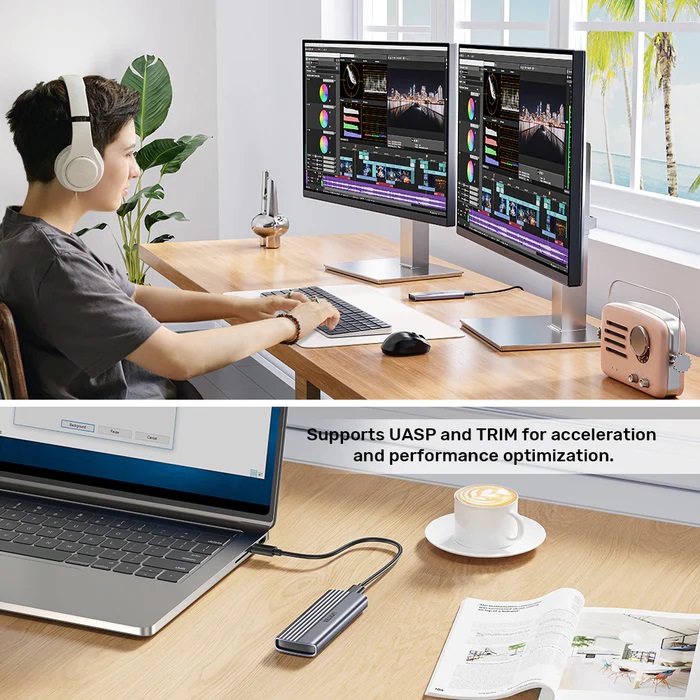 Unitek USB-C NVME/PCIe Enclosure 10Gbps S1241B