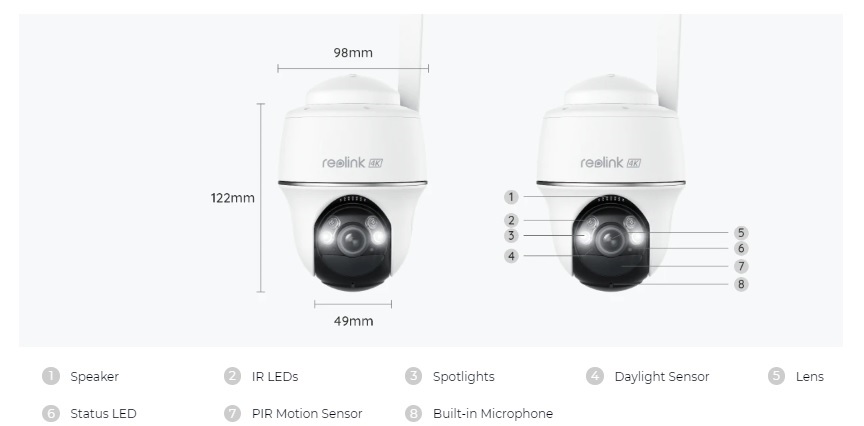 Reolink BP4G Outdoor Battery Camera 4K GO PLUS Ultra