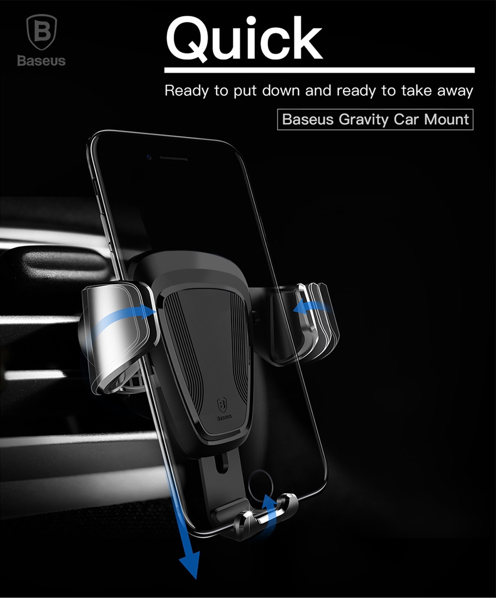 Baseus SUYL-01 Gravity Car Mount AirVent Black