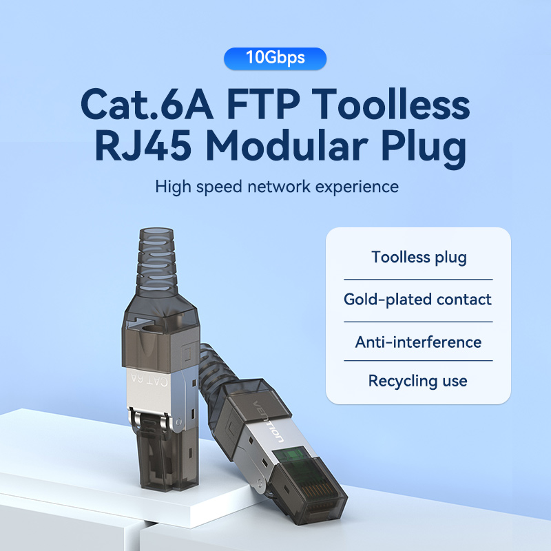 Vention NETWORK Connectors CAT6A FTP Toolless Plug with Boot IDIH0 (1pc)