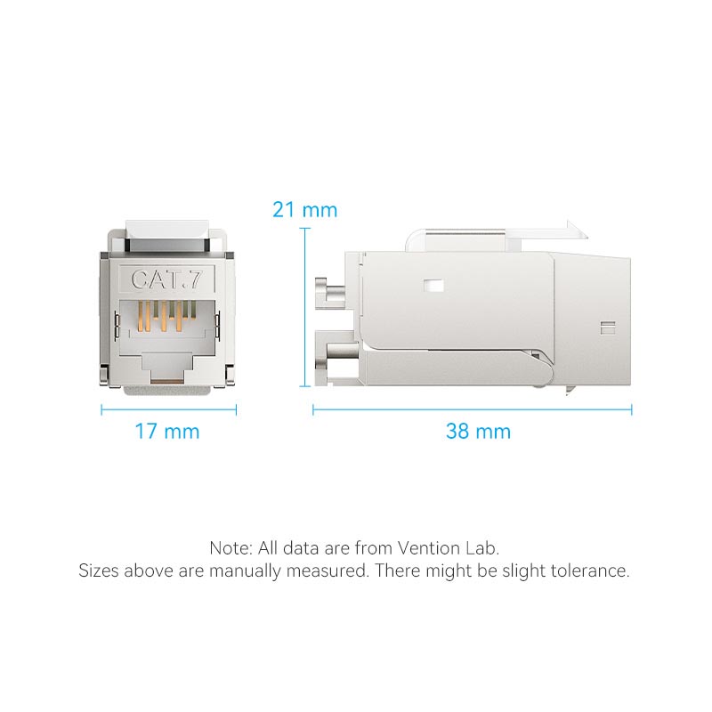 Vention NETWORK Keystone Jack CAT7 UTP Toolless Grey IRJH0