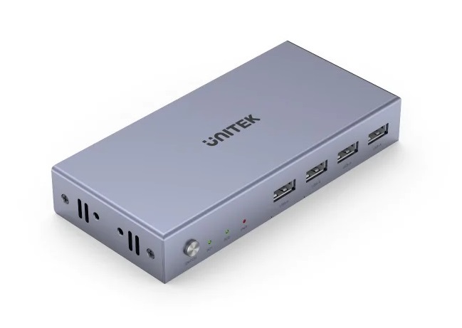 Unitek KVM HDMI 4K60Hz Switch 2-1 with 4-Port USB Hub V307A