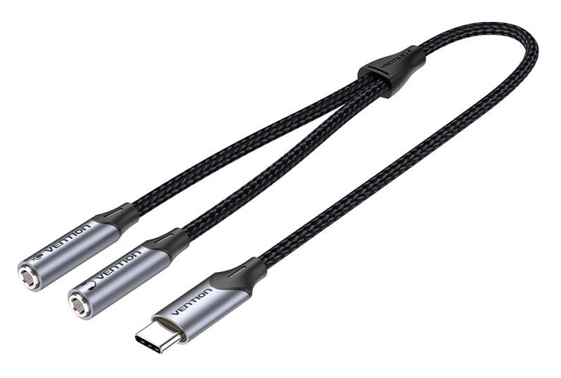 Vention USB-C to 2x3.5mm TRS Cable Adaptor 0.3m BGPHY