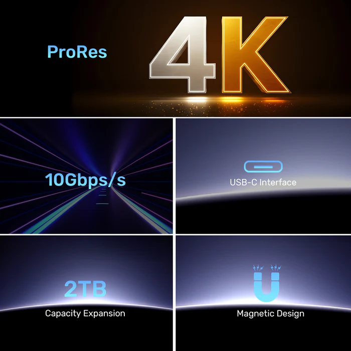 Unitek USB-C NVME/PCIe M2 2230 Magnetic SSD Enclosure 10Gbps PD100W S1244A