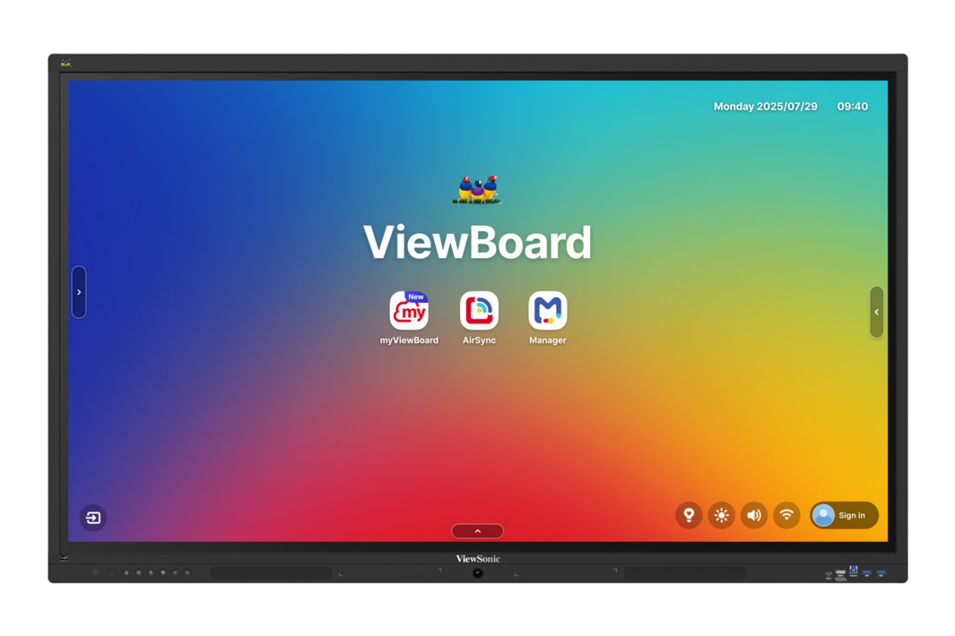 Viewsonic Viewboard Interactive Display Whiteboard 55" 4K Android EDLA 64-Point Touch 2.1 Speakers 8 Mic Array IFP5541-1-1C