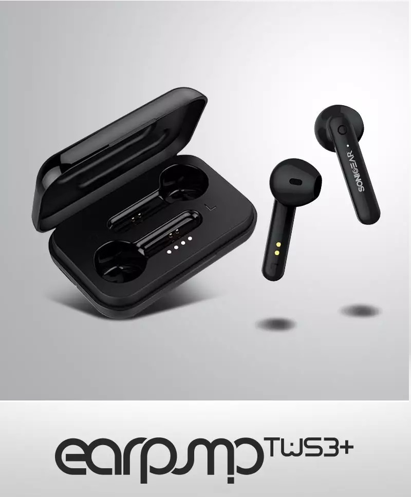 SonicGear EarPump TWS3+  BT Earphones Black