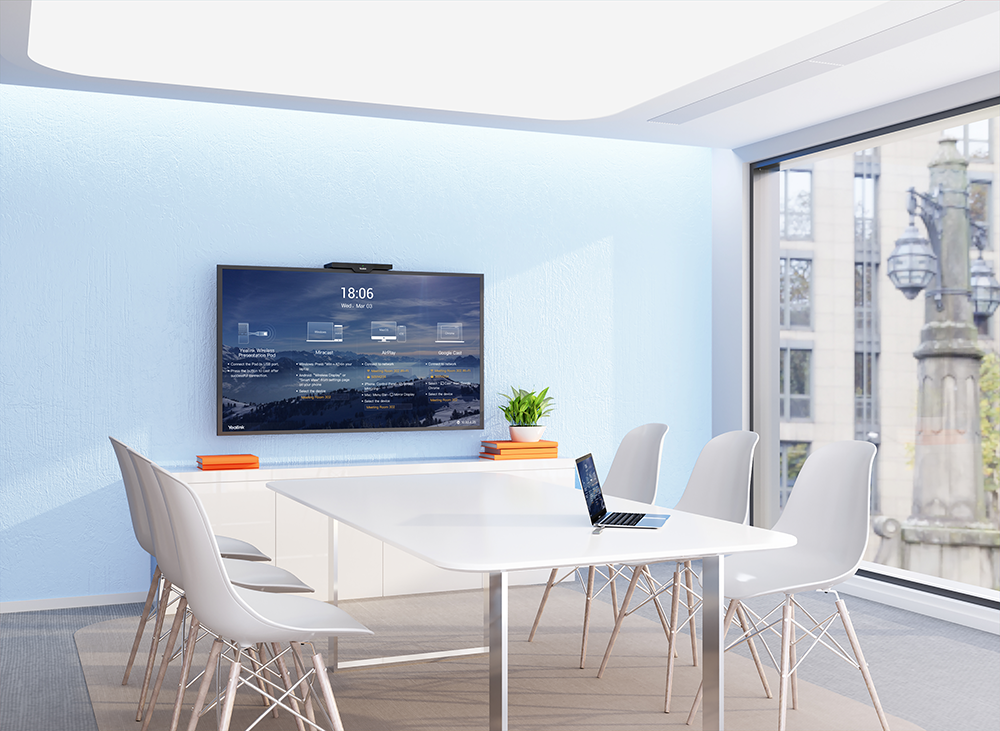 Yealink Wireless Presentation System 4K PoE Wi-Fi Miracast/AirPlay/WPP20 up to 4 Screens Casting RoomCast