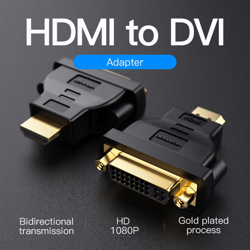 Vention HDMI Adaptor Male to DVI Female 24+5 Bi-Direction ECCB0