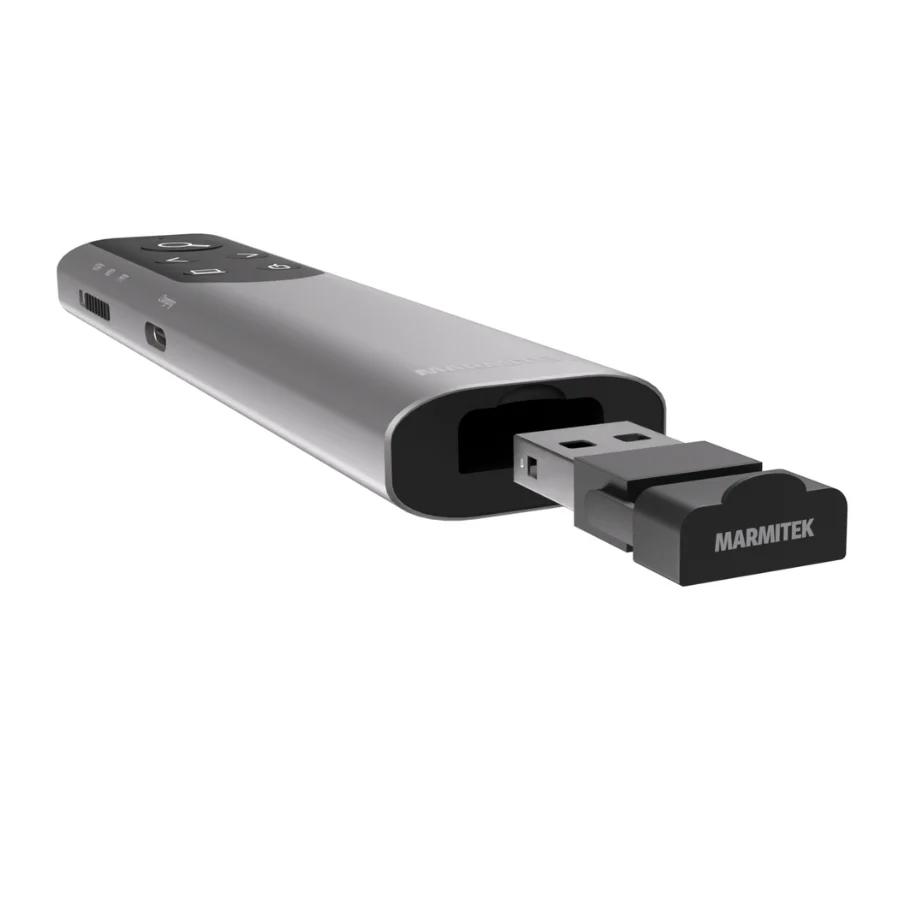 Marmitek Wireless Presentation Remote with Digital Pointer, Zoom & Air Mouse USB-C/A WPR 400