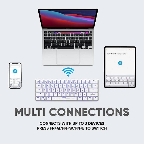 Armaggeddon MBA-61R Bluetooth Mechanical BLUE Keyboard Black