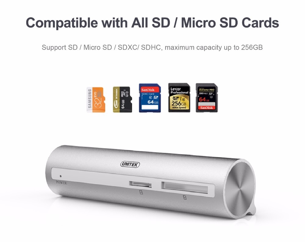 Unitek Y-3094 USB3.1 Type-C 3-port Hub with Card Reader