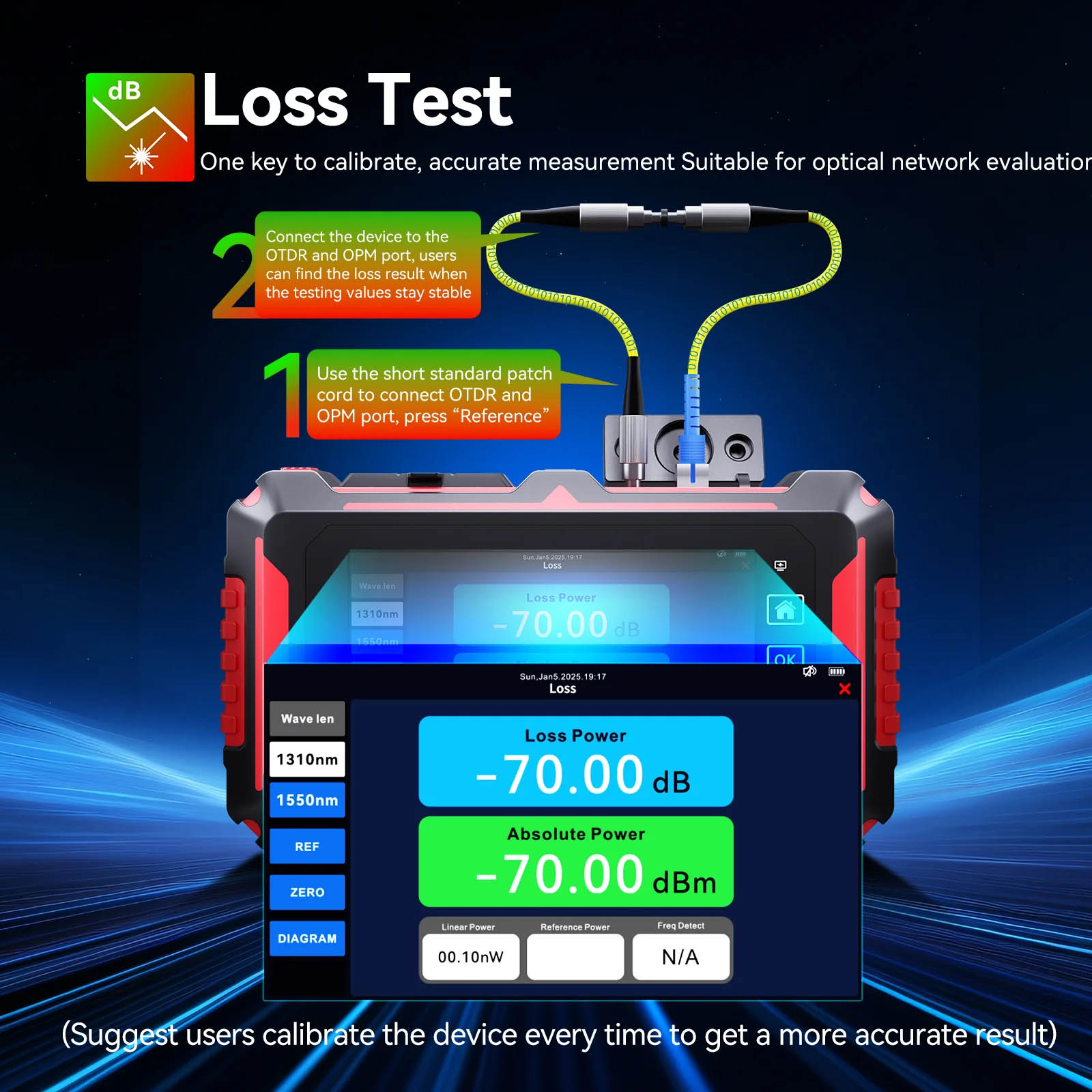 Noyafa Fiber & Network Tester with 150km OTDR, Full-protocol Network Analysis, PoE Testing, Ethernet Cable Verification, Multimeter NF-8607