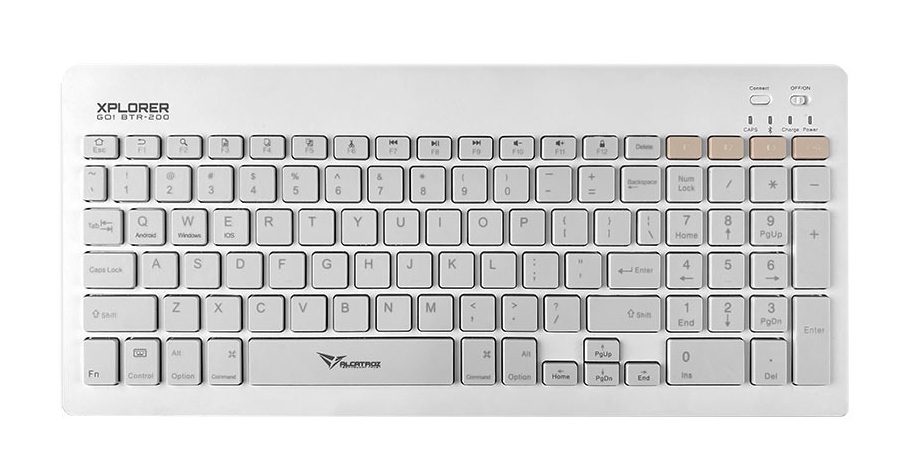 Alcatroz XPLORER GO! BTR 200 Wireless Mini Keyboard 2.4G+BT Mist White