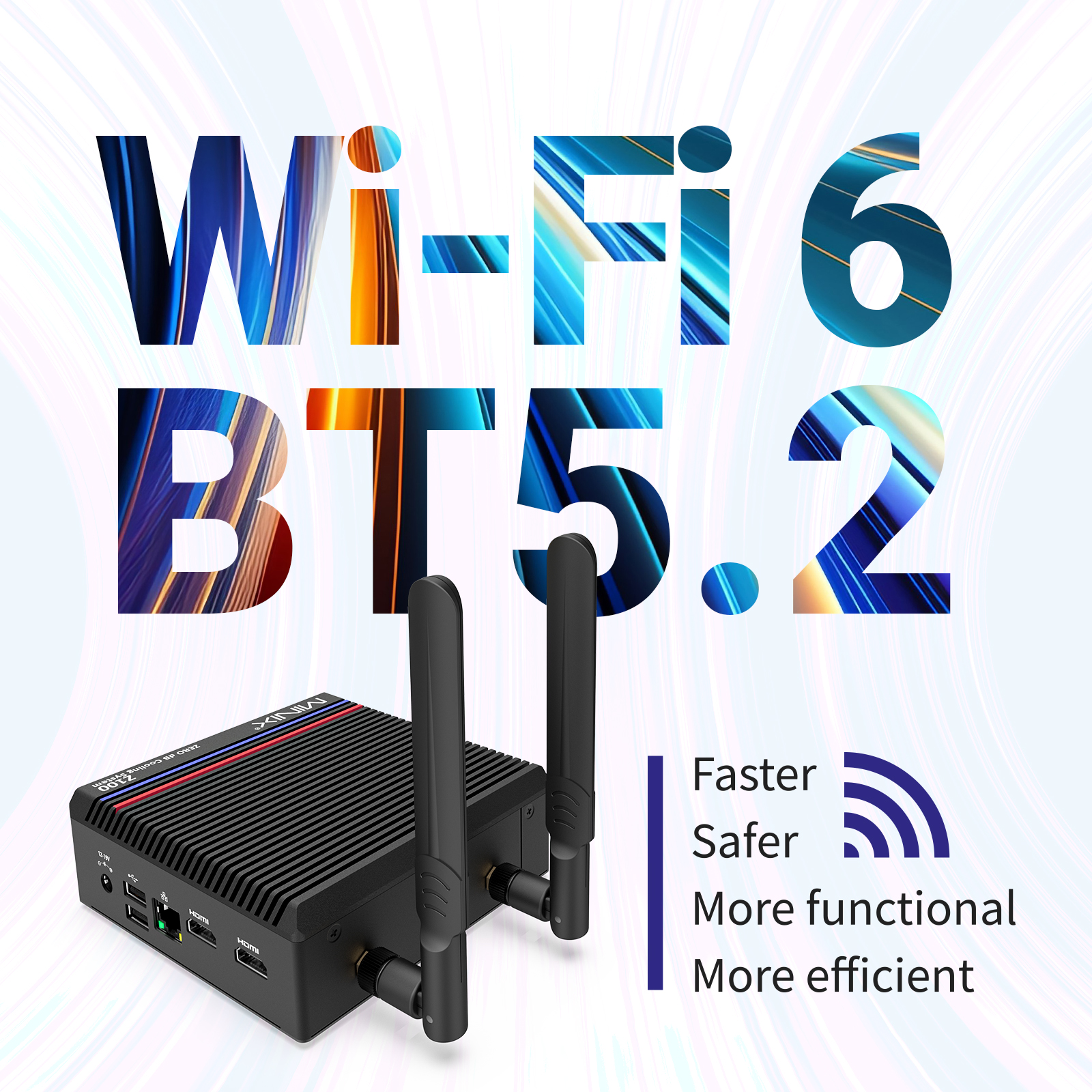 MINIX Mini PC Intel N100 16GB DDR4, 512GB NVMe, 2.5GbE, Dual HDMI, Win11 Pro FanLess Z100 0dB