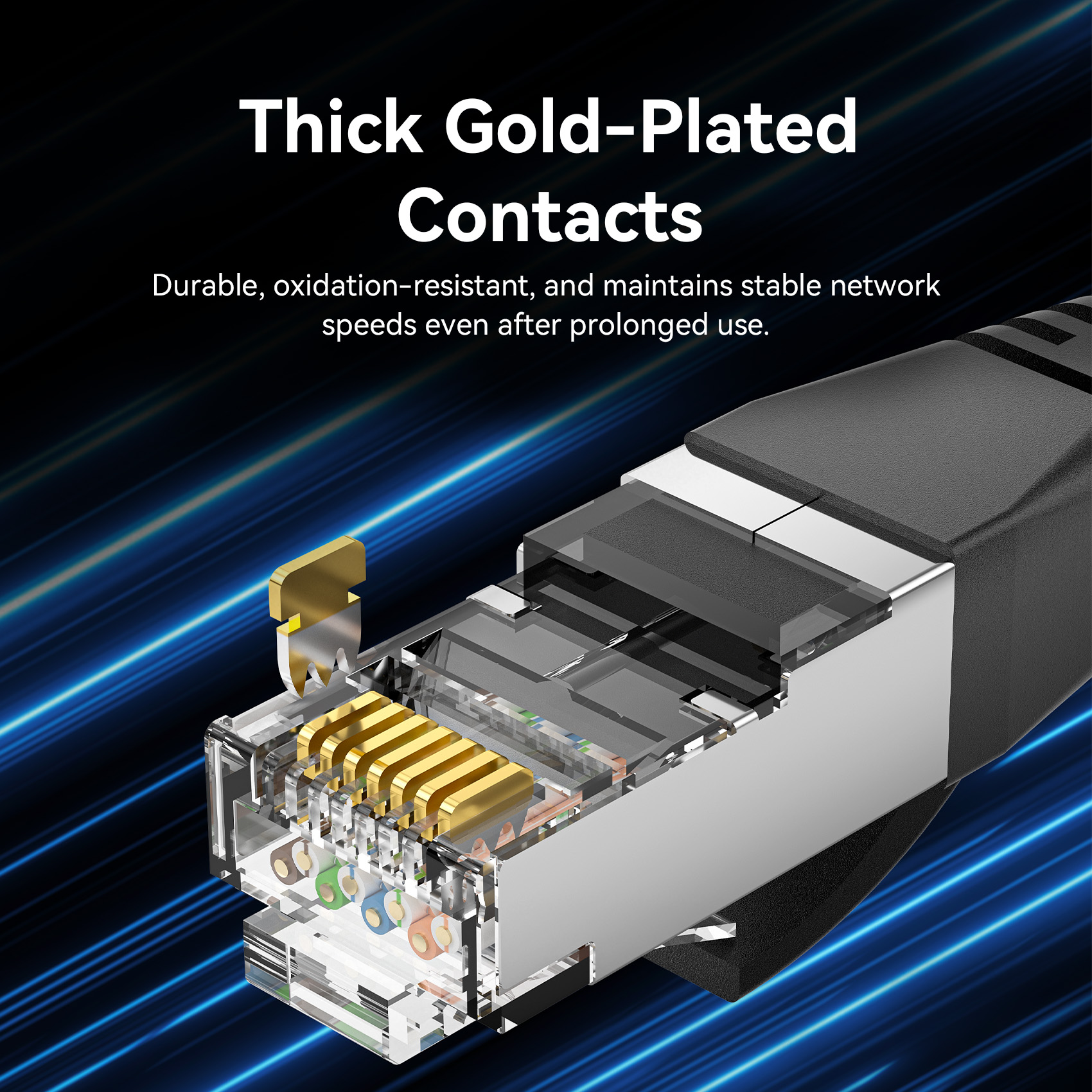 Vention NETWORK Cable CAT6A SFTP Anti-Vibration Industrial Flexible 0.5m IBYGD