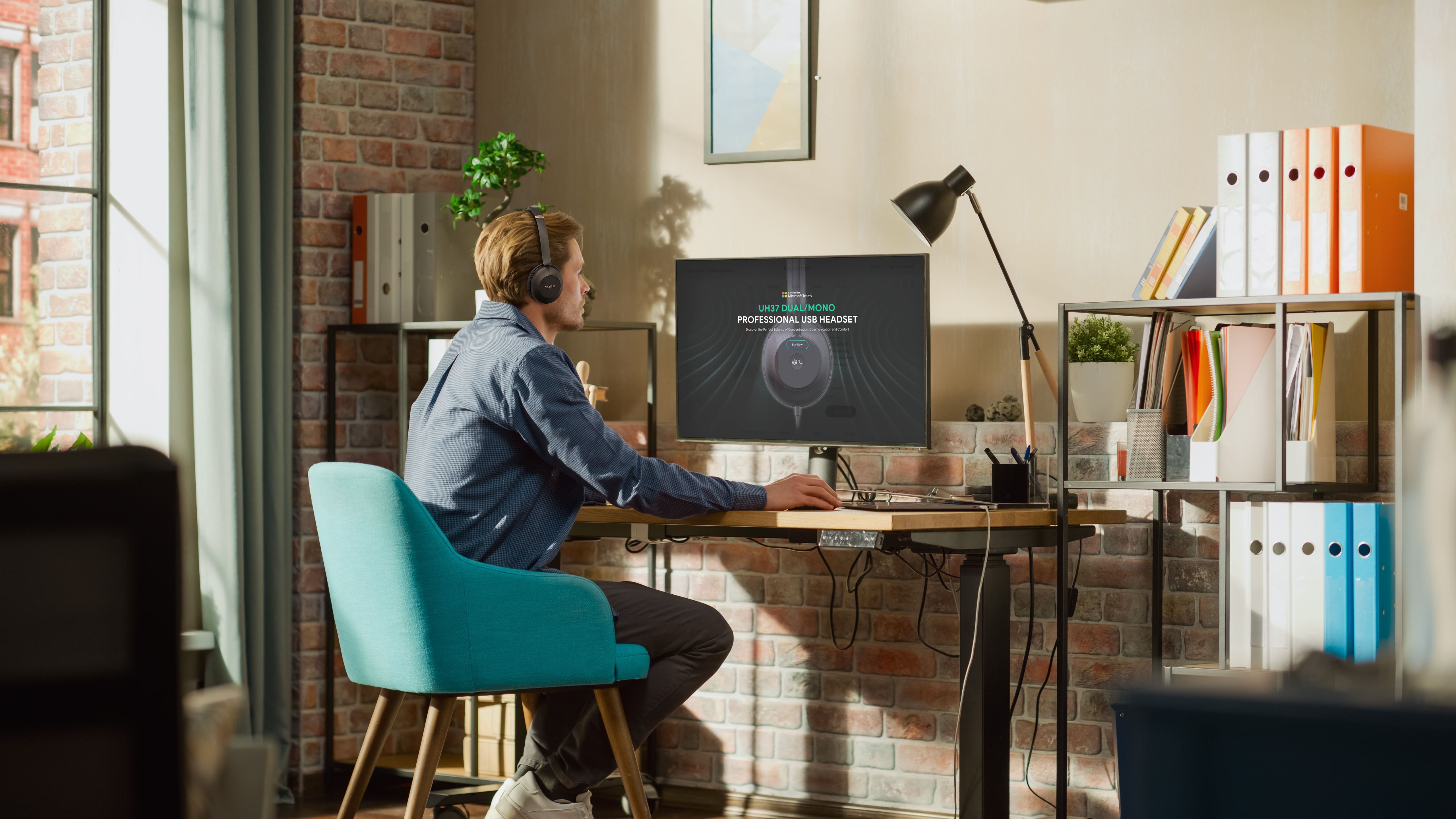 Yealink Headset Wired USB Dual-Mic Noise Cancelling USB-C/A UH37 Dual Teams