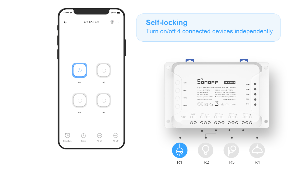 Sonoff 4CH Pro R3 WiFi Smart Switch