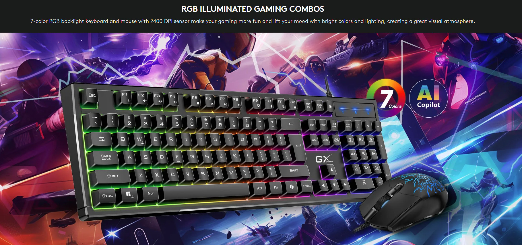 Genius Gaming Combo Mouse & Keyboard Set Scorpion KM-GX3