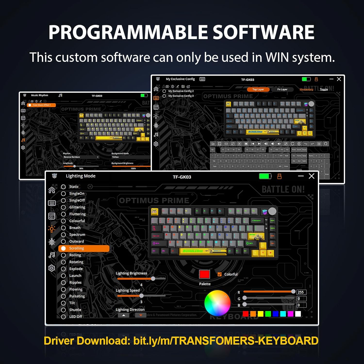Transformers Mechanical Keyboard Trimode 2.4GHz-BT-USBC TF-GK03