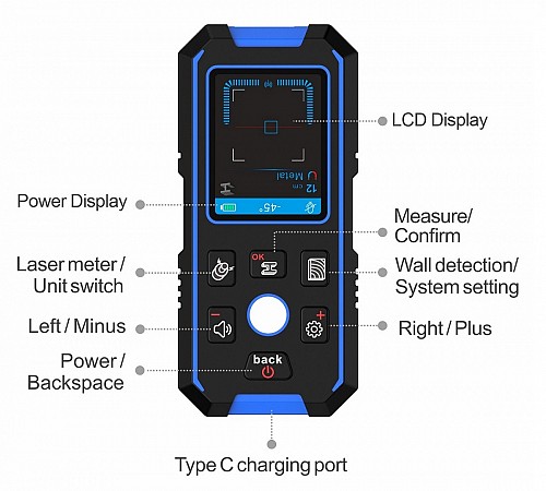 Noyafa NF-518 Multifunctional Wall Detector