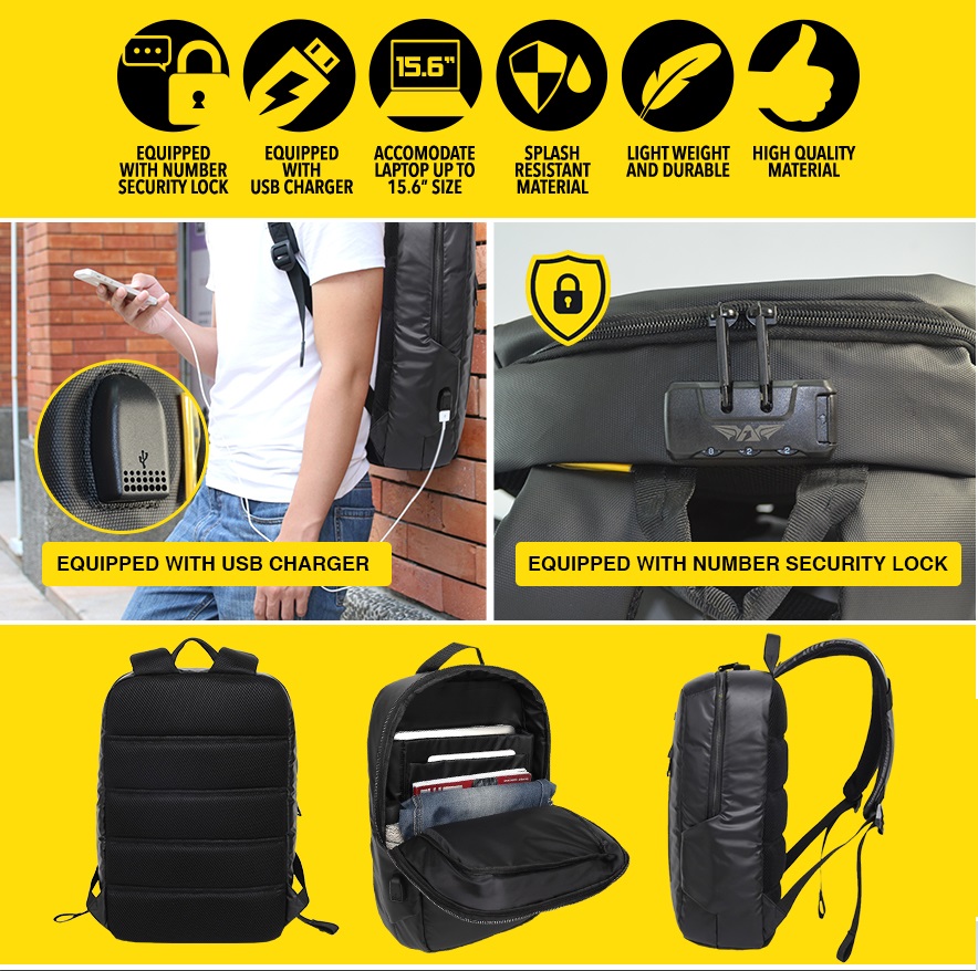 Armaggeddon SHIELD 5 Anti-Theft Gaming Bag Black