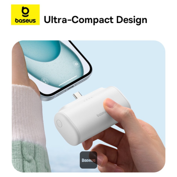 Baseus Powerbank 20W 5000mAh Plug-In Lightning 20W White