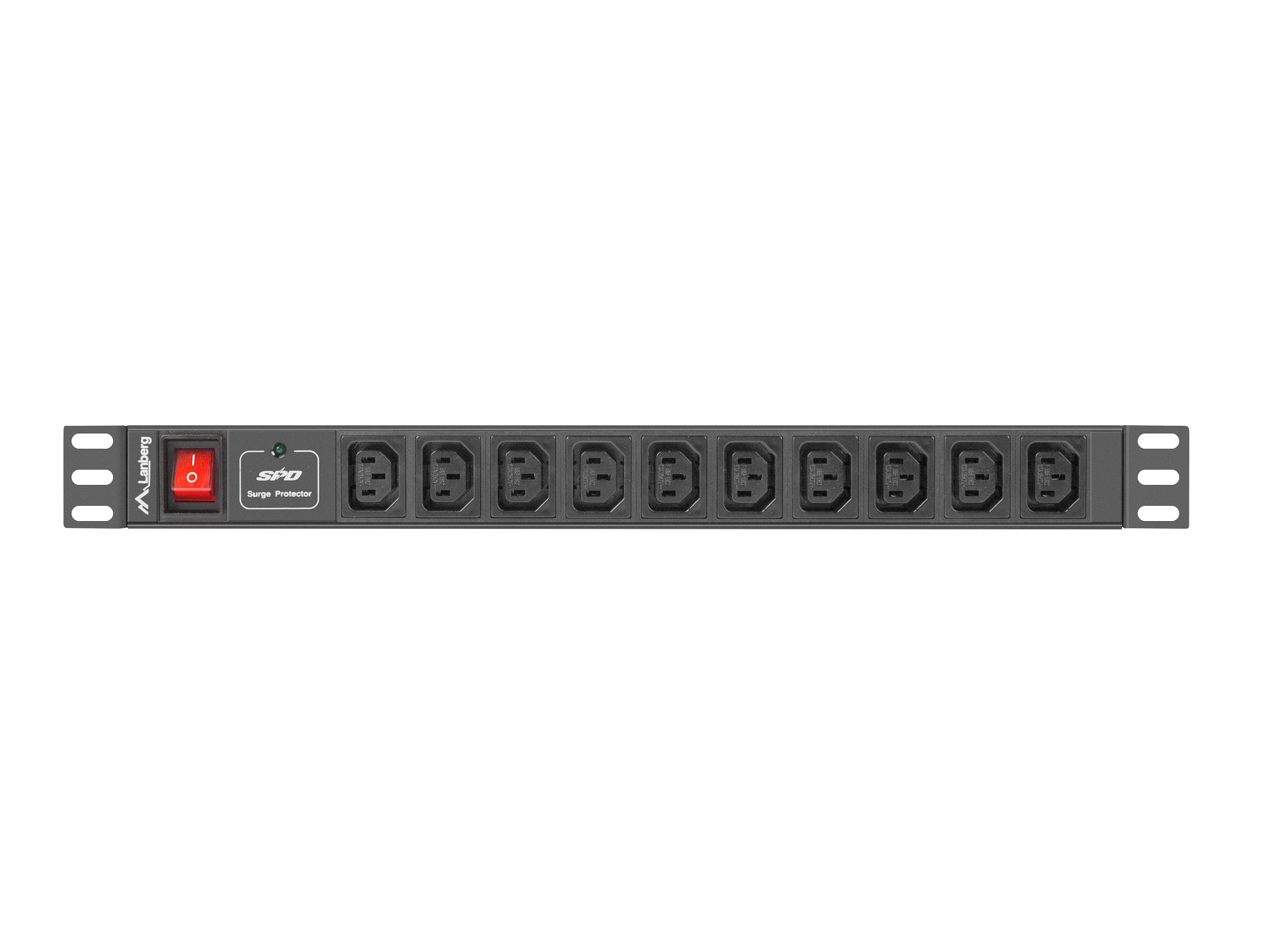Lanberg PDU 1U 10-Way IEC 2M with IEC plug Surge