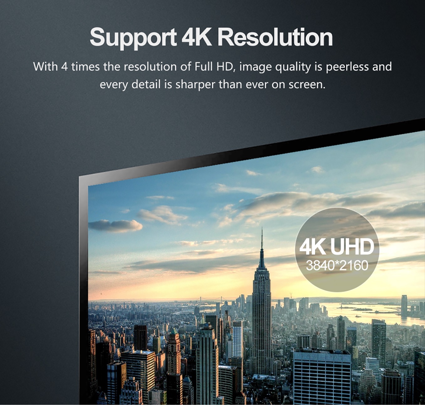 Unitek Y-C607BK DisplayPort 1.2 Cable 4K60Hz 1.5m