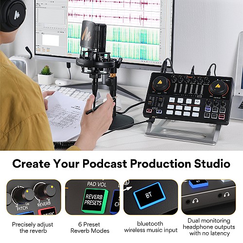 Maono Streaming Audio Mixer Console Advanced AME2