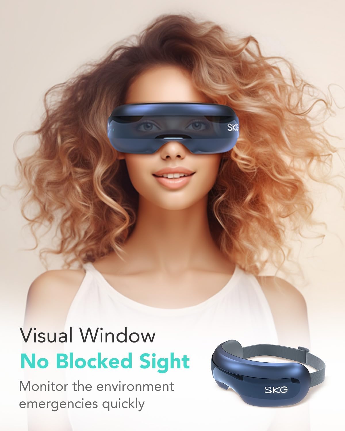 SKG Eye Massager Airbag-Hot Compress-Music & Visible Window E3 Pro