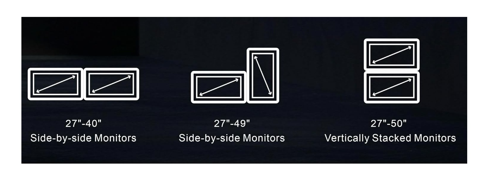NBMounts D9C Monitor Desk Mount 2x Arms Heavy Duty