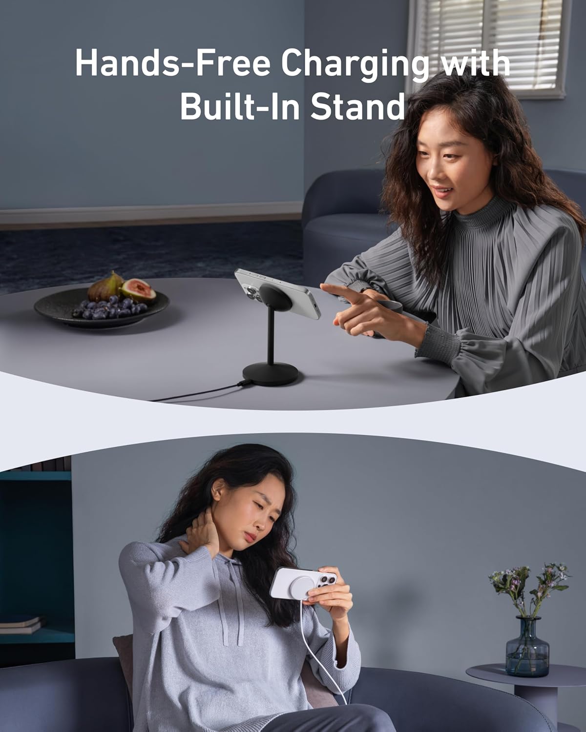 Anker Mobile Charger Wireless MagGo Stand Black